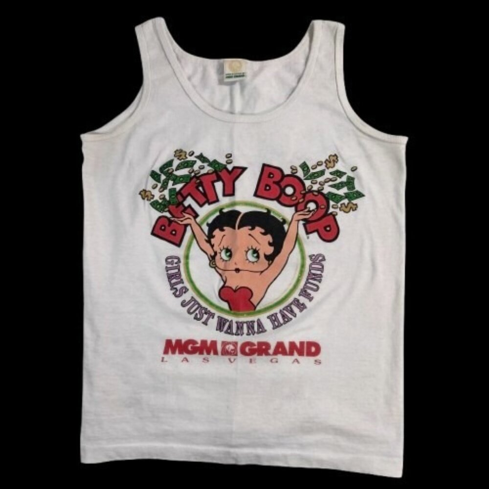 Vintage 90s 1993 Betty Boop MGM Grand Las Vegas Tank top Small